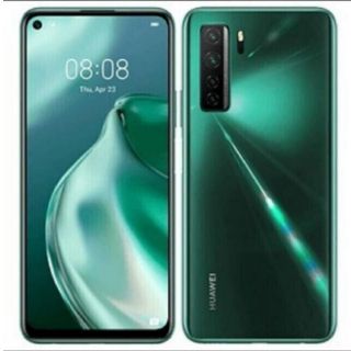 ファーウェイ(HUAWEI)のHUAWEI P40 lite 5G クラッシュグリーン 128 GB SIMフ(スマートフォン本体)