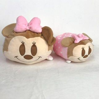 ディズニー(Disney)のぬいぐるみ 2点大小 ミニーマウス プレンゼント インテリア キャラ 新品(クッション)