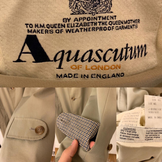 AQUA SCUTUM(アクアスキュータム)のアクアスキュータム　英国製　リバーシブルステンカラーコート　検) バーバリー メンズのジャケット/アウター(ステンカラーコート)の商品写真