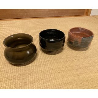 茶道具　建水とお茶碗2つ(その他)