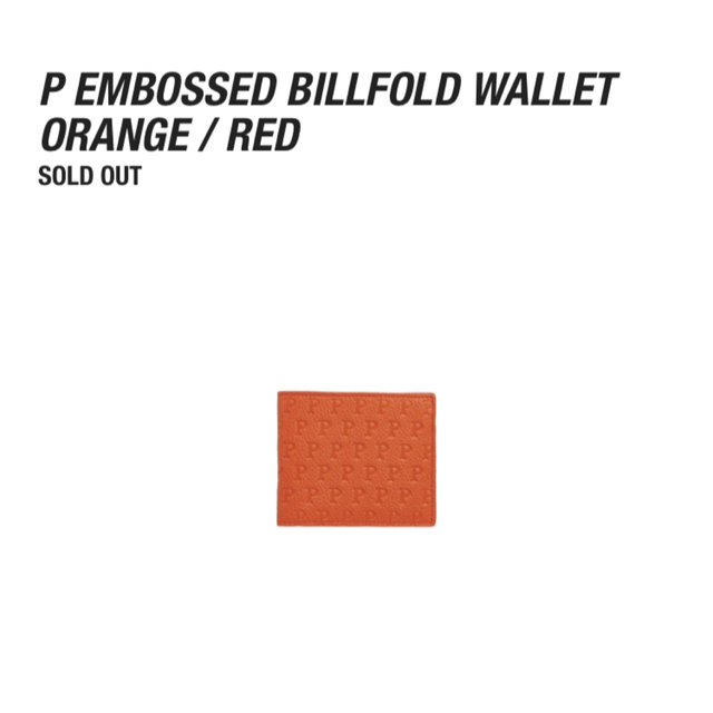 【PALACE】P EMBOSSED BILLFOLD WALLET 3