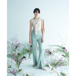 ロザリームーン(Rosary moon)の新品 Ensemble Rib Knit ベージュ(アンサンブル)