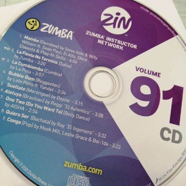 ズンバ zumba zin91 DVD&CD