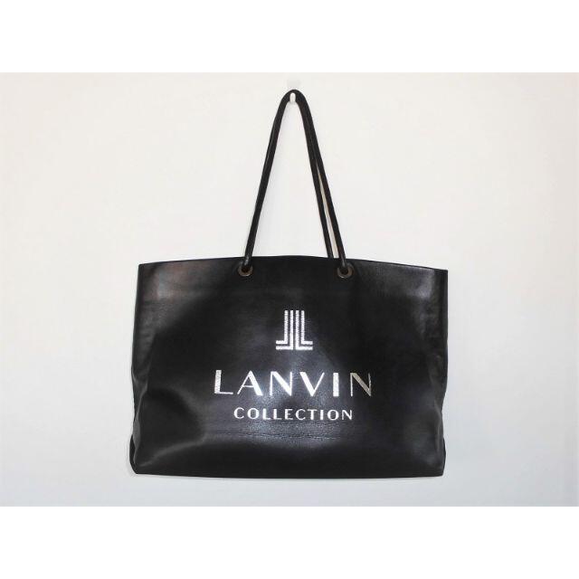 LANVIN COLLECTION - LANVIN COLLECTION本革レザーショップトートバッグ黒53,900円