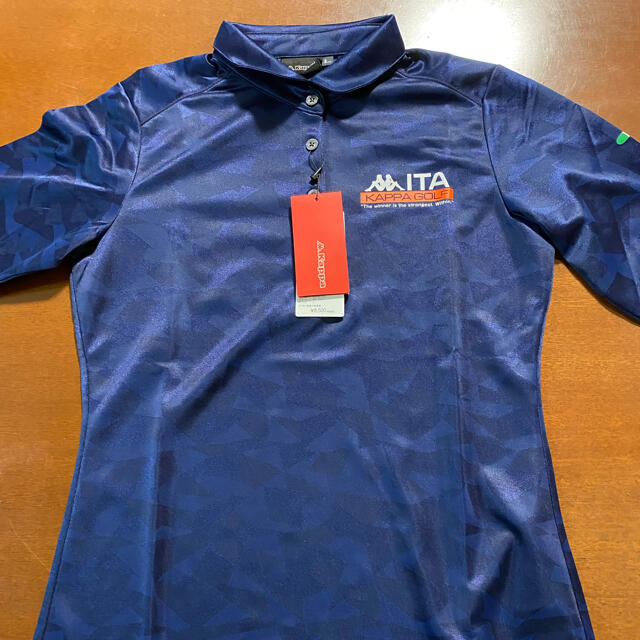 Kappa(カッパ)のkappa Golf ロングスリーブシャツ　レディース　サイズM ネービー スポーツ/アウトドアのゴルフ(ウエア)の商品写真