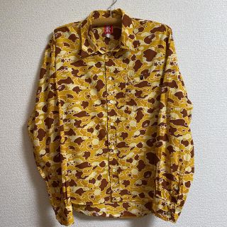 アベイシングエイプ(A BATHING APE)の90s 初期エイプ  旧タグ エイプカモ柄 (シャツ)