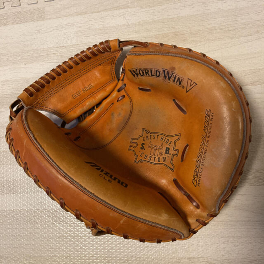 MIZUNO - 希少品! 旧ミズノ キャッチャー ミット 捕手 オレンジ MIZUNO - 希少品! 旧ミズノ キャッチャー ミット 捕手 オレンジ