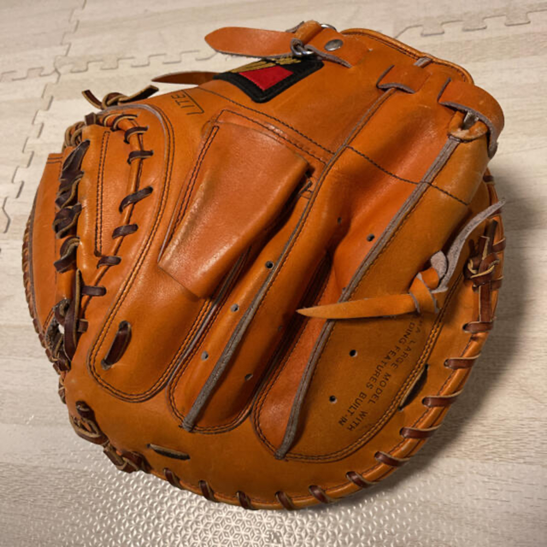 MIZUNO - 希少品! 旧ミズノ キャッチャー ミット 捕手 オレンジ MIZUNO - 希少品! 旧ミズノ キャッチャー ミット 捕手 オレンジ