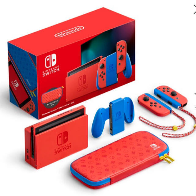 エンタメ/ホビー新品未開封★Switch 任天堂スイッチ本体　マリオレッド×ブルー 2台セット