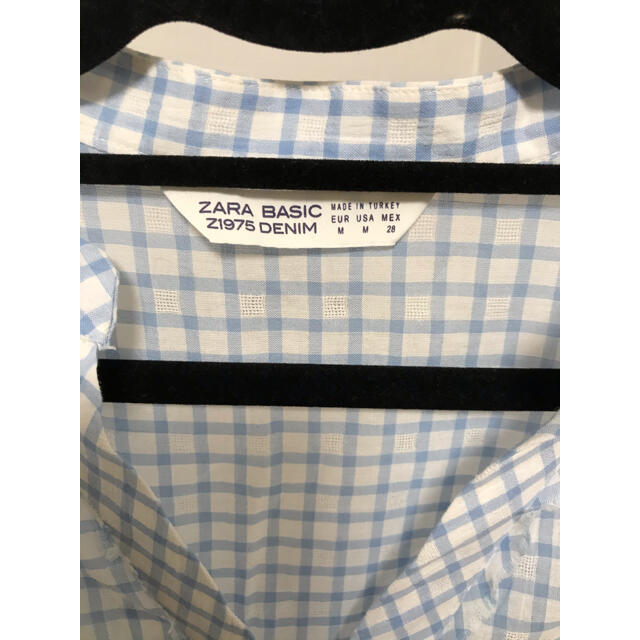 ZARA(ザラ)のZARA BASIC 7分丈チェックシャツ M⭐︎ レディースのトップス(シャツ/ブラウス(長袖/七分))の商品写真