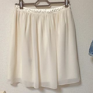 プロポーションボディドレッシング(PROPORTION BODY DRESSING)のボディドレッシング✴︎シフォンフレアスカート アイボリー サイズ1(ひざ丈スカート)