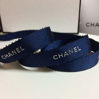 シャネル(CHANEL)のCHANEL ラッピング リボン ネイビー 1m(ラッピング/包装)