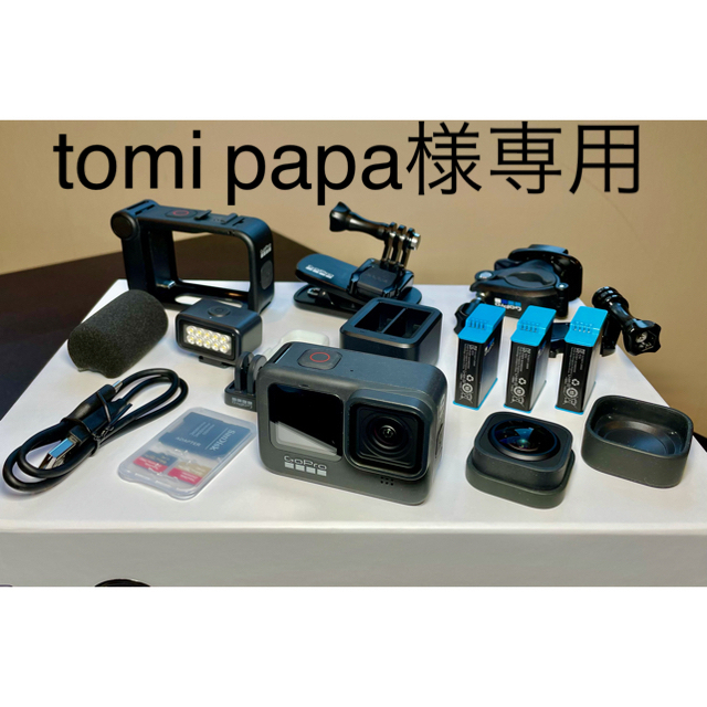 GoPro(ゴープロ)の★使用2回のみ★GoPro hero9&オプション10点付きスペシャルセット スマホ/家電/カメラのカメラ(ビデオカメラ)の商品写真