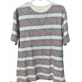 ステューシー(STUSSY)のStussy 総柄 ロゴ Tシャツ ボーダー 半袖 スケートボード ステューシー(Tシャツ/カットソー(半袖/袖なし))