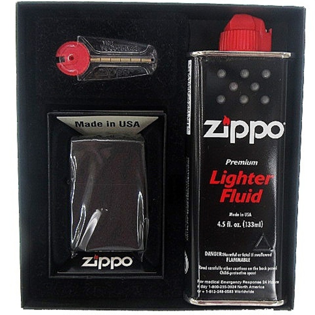 ZIPPO(ジッポー)のジッポー ZIPPO クラシック マットブラック オイルライター セット エンタメ/ホビーのコレクション(その他)の商品写真