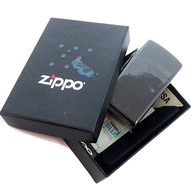 ZIPPO(ジッポー)のジッポー ZIPPO スリム マットブラック オイルライター エンタメ/ホビーのコレクション(その他)の商品写真