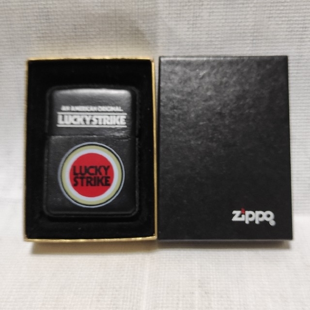 ラッキーストライク　ZIPPO 革巻