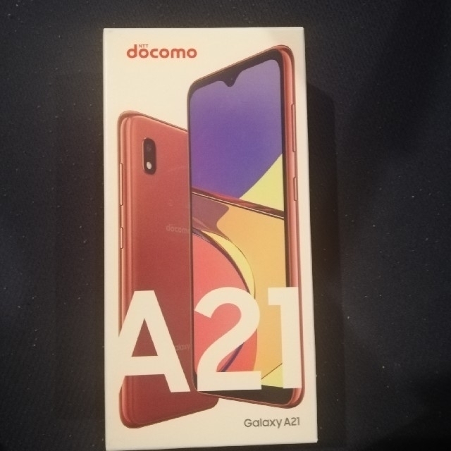 docomo Galaxy A21 レッド