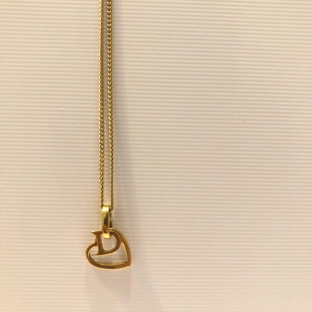 Christian Dior(クリスチャンディオール)のクリスチャンディオール　ヴィンテージ　ネックレス　Ｄロゴ　ハート　 レディースのアクセサリー(ネックレス)の商品写真