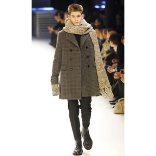 ディオールオム(DIOR HOMME)の2007AW Dior Homme Tweed Double Coat 44新品(チェスターコート)