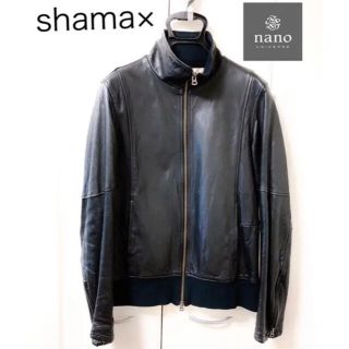 シャマ(shama)のシャマ×ナノユニバース　牛革レザージャケット　40 革ジャン(レザージャケット)