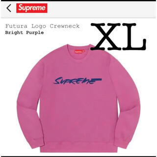 シュプリーム(Supreme)のSupreme Futura Logo Crewneck purple XL(スウェット)