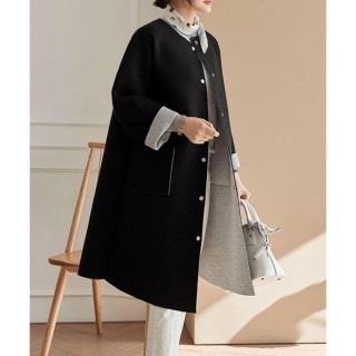 ザラ(ZARA)のJOAMOM ネオプレンロングコート(スプリングコート)