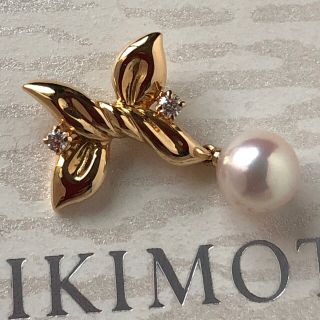 ミキモト(MIKIMOTO)の美品　ミキモト　K18 ダイヤモンド　パールペンダント(ネックレス)