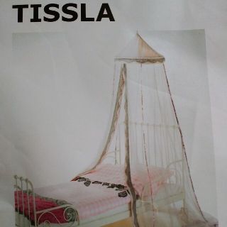 イケア(IKEA)のIKEA　お姫様天蓋　TISSLA　ピンク　レース(カーテン)