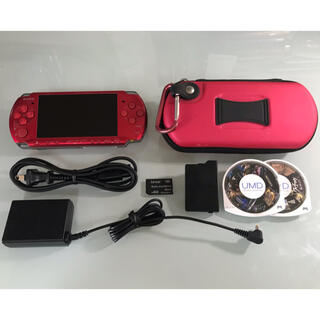 プレイステーションポータブル(PlayStation Portable)のPSP-3000  ラディアントレッド(携帯用ゲーム機本体)