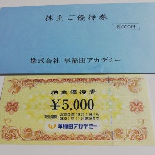 早稲田アカデミー　株主優待券　5000円(その他)