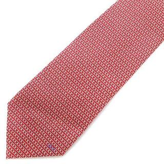 ブルガリ(BVLGARI)のブルガリ BVLGARI ネクタイ レギュラータイ シルク 絹100% 総柄 赤(ネクタイ)