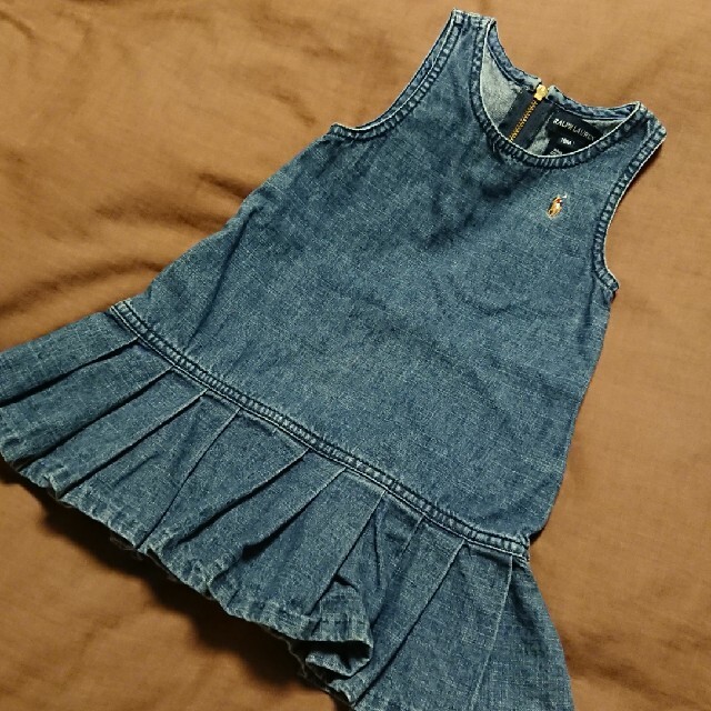 POLO RALPH LAUREN(ポロラルフローレン)のポロラルフローレン POLO RALPH LAURENデニム ワンピース  キッズ/ベビー/マタニティのベビー服(~85cm)(ワンピース)の商品写真