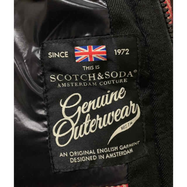 SCOTCH & SODA(スコッチアンドソーダ)のスコッチアンドソーダ　チェック柄　ダウンジャケット メンズのジャケット/アウター(ダウンジャケット)の商品写真