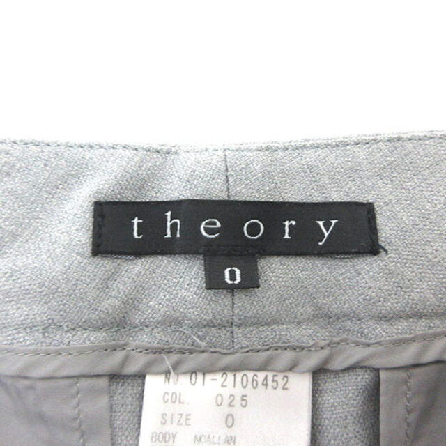 theory(セオリー)のセオリー theory ショートパンツ ハーフパンツ コットン 無地 グレー 0 レディースのパンツ(ショートパンツ)の商品写真