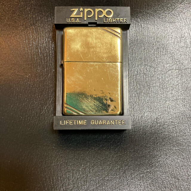 ZIPPO(ジッポー)の真鍮製　ライン入りZippo  メンズのファッション小物(タバコグッズ)の商品写真