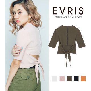 エヴリス(EVRIS)のEVRIS テコレバックデザイントップス(カットソー(半袖/袖なし))