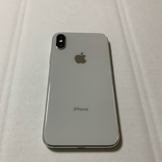 【美品】iPhone X Silver 64 GB SIMフリー　本体 1