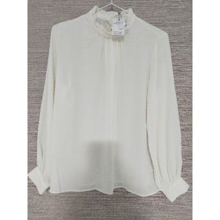 ミッシュマッシュ(MISCH MASCH)のミッシュマッシュタートルネックシフォンブラウスオフホワイトハイネックユニクロGU(シャツ/ブラウス(長袖/七分))