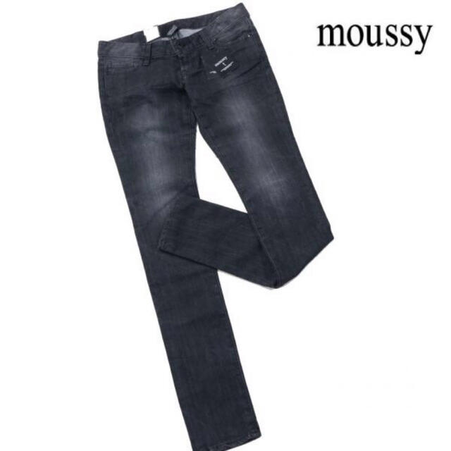 moussy(マウジー)のmoussyスキニーストレッチデニム　ブラック レディースのパンツ(デニム/ジーンズ)の商品写真