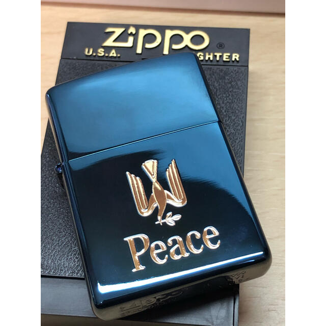 zippoピースブルーチタン（オマケ付き）