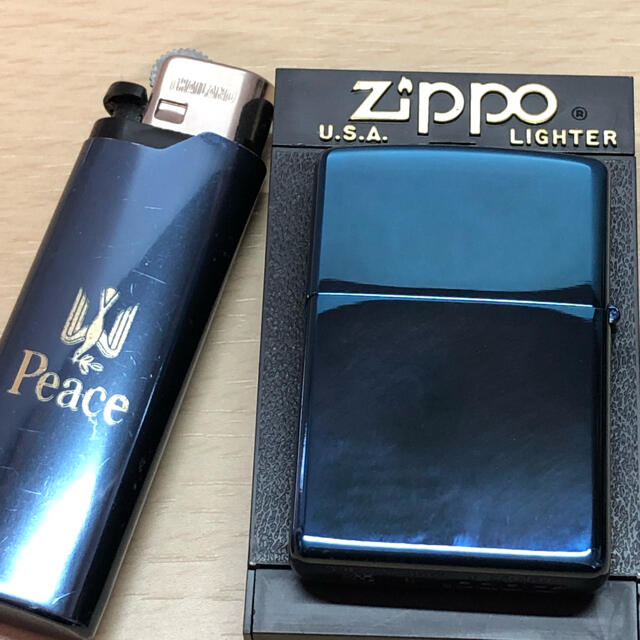 ZIPPO(ジッポー)のzippoピースブルーチタン（オマケ付き） メンズのファッション小物(タバコグッズ)の商品写真