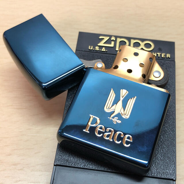 ZIPPO(ジッポー)のzippoピースブルーチタン（オマケ付き） メンズのファッション小物(タバコグッズ)の商品写真