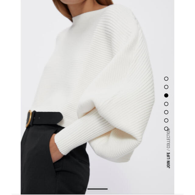 ZARA(ザラ)のZARA ルーズフィットスリーブニットセーター　M レディースのトップス(ニット/セーター)の商品写真