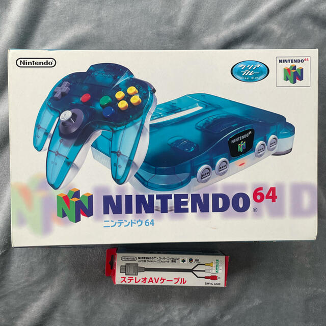 NINTENDO 64 - 任天堂64クリアブルーセット 翌日発送 送料無料の通販