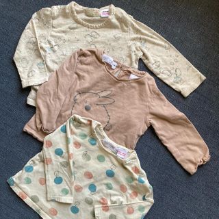 ザラキッズ(ZARA KIDS)のZARA mini 長袖トップス80cm ３枚セット(シャツ/カットソー)