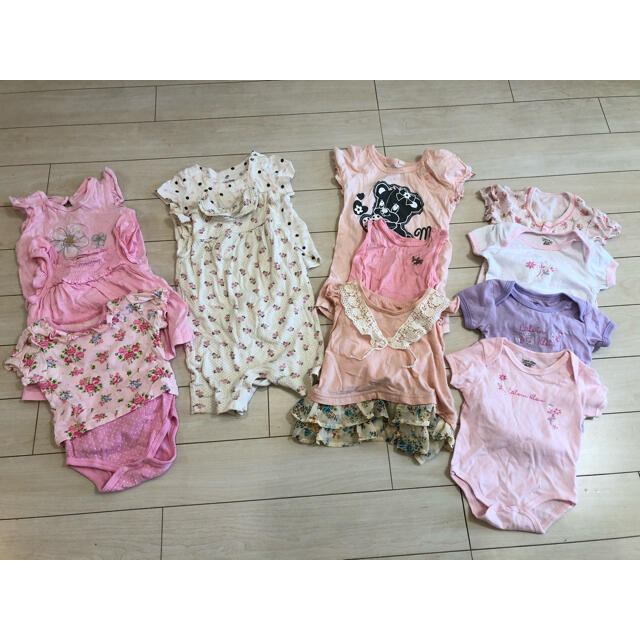 babyGAP(ベビーギャップ)のベビー服 50 60 70 まとめて 女の子 キッズ/ベビー/マタニティのベビー服(~85cm)(ロンパース)の商品写真