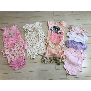 ベビーギャップ(babyGAP)のベビー服 50 60 70 まとめて 女の子(ロンパース)