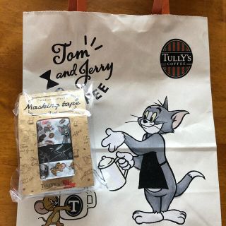 タリーズコーヒー(TULLY'S COFFEE)のトムとジェリー　マスキングテープ　タリーズ　ショップバッグ付き 新品未使用(テープ/マスキングテープ)