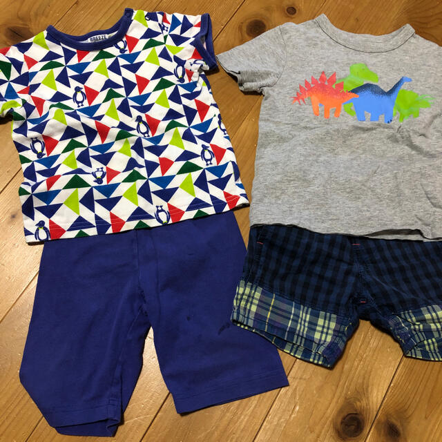 BREEZE(ブリーズ)のお値下げ‼️  90 95 パジャマ  Ｔシャツ　セット キッズ/ベビー/マタニティのキッズ服男の子用(90cm~)(Tシャツ/カットソー)の商品写真